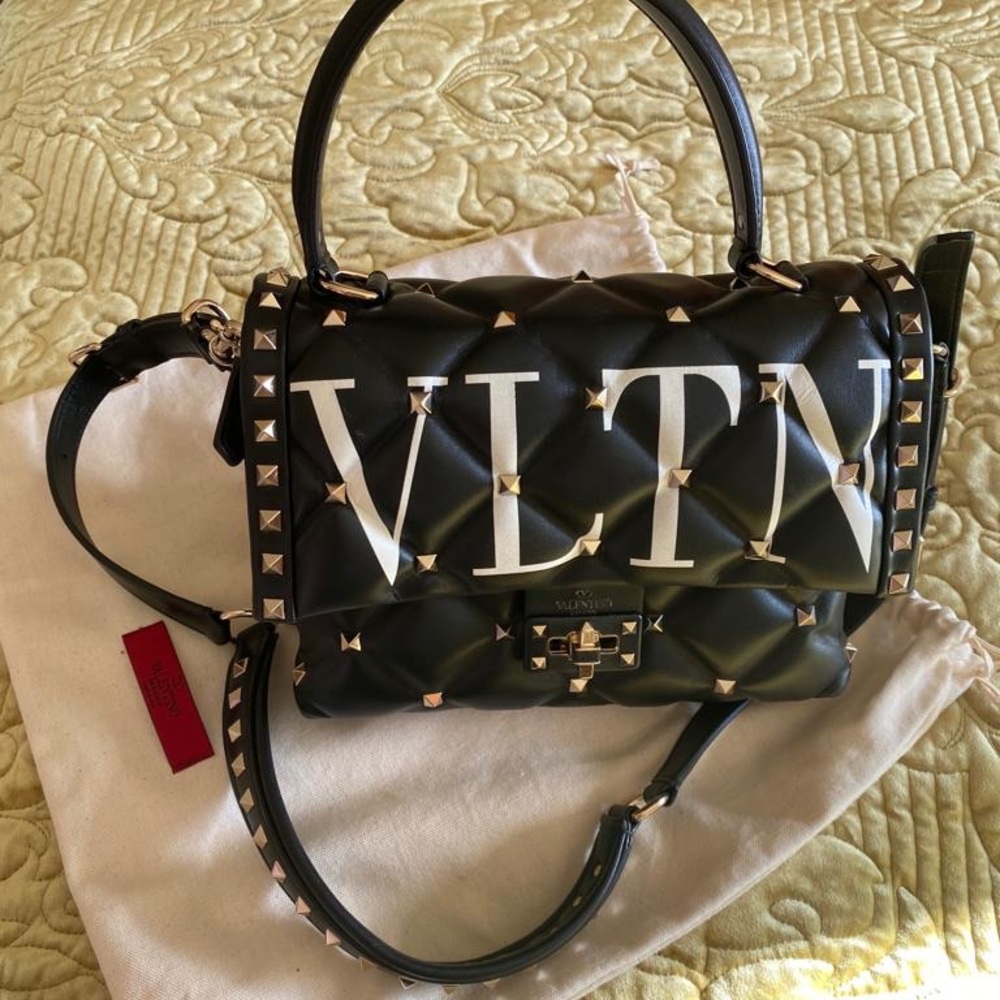 Valentino leather stud handbag - Picture 2 of 5